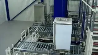 Rollenbahn und Drehstation f&uuml;r Sonder Container