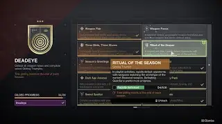 RITUAL OF THE SEASON gilded Deadeye Triumph [Destiny 2 / Season 18]