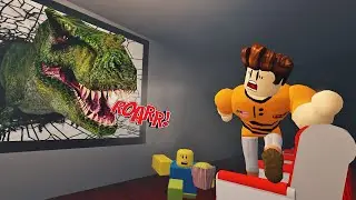 T-Rex Keluar Melalui Panggung Wayang!!! [Escape The Cinema Obby] (Roblox Malaysia)