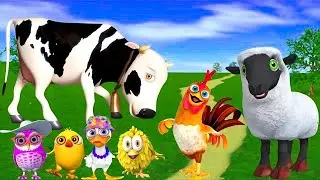 El Pollito p&iacute;o 3d | El toro se congela jugando en el juegodel Toro y el Tractor 3D🎶