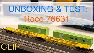 UNBOXING & TEST: #Sggmrs - Wagon do przewozu kontener&oacute;w #CLIP | #ROCO76631 | #ROCO #H0