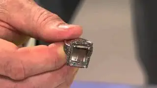 13.00 ct tw Bi-color Quartz & Smoky Quartz Sterling Ring with Jane Treacy