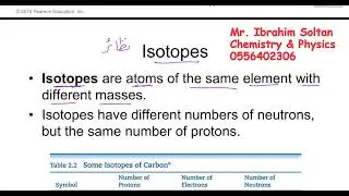 Chapter 2 Atoms, Molecules, Ions(Atomic weight, Isotopes, and periodic Table) 20-26جامعة الامير مقرن