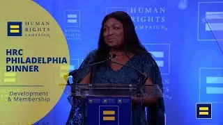 L Morgan Lee Receives the HRC Visibility Award at the 2024 HRC Philadelphia Dinner