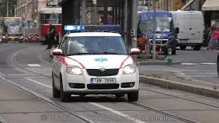 [Federal Signal MS4000 siren & P8000 lightbar] Czech Blood & Organ Transport Car Responding [5.2024]