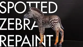 How to Custom Repaint a Rare Spotted Zebra Foal | Animal Figure Repaint