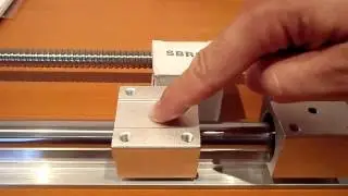 Demonstrating defective SBR20UU 20mm Open Linear Bearing Slide Linear Motion Block
