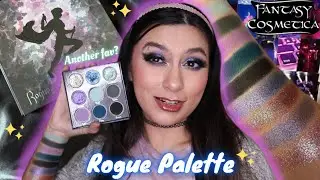 FANTASY COSMETICA ROGUE PALETTE REVIEW, TUTORIAL, AND SWATCHES | IS IT MY NEW FAVORITE ONE?! 💜💙✨