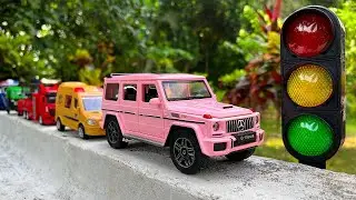 Satisfying Hand Drive of Unique Toy Vehicles Including Fire Trucks, Mercedes Benz SUV Car, and More