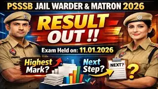 PSSSB Jail Warder 2026 Result | Jail Warder Result 2026 | Result Jail Warder | Psssb 2026 Result 