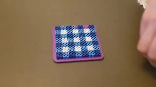 Perler Bead Plaid Pattern Coasters
