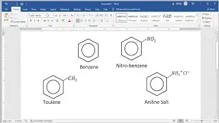 Benzene and its derivatives | How to make benzene in ms word | @msoffice-307