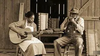 Lonely Mississippi Delta Wooden Barn Blues Harmonica Guitar Raw Acoustic Sound