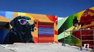 Miami Street Art Murals | BlackDog Advertising Wall Mural Time Lapse
