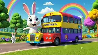 Wheels Go Rainbow! Bunny&rsquo;s Bus Adventure | Color Learning Song for Kids
