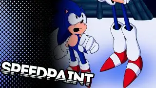 Sonic SatAm meets Rewrite Sonic. ( SpeedPaint )