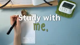 Study with me | Soft White Noise, Real Sound | 1 Hour Focus