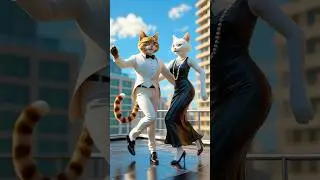 Cats dancing the tango. #cats #dancingcats #catsdancing #shorts #cat #catai #animation #tango