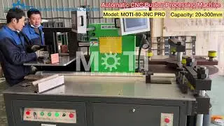 CNC Automatic Busbar Processing Machine MOTI-80-3NC PRO with three automatic positioning functions