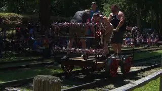 Pierce Co. community holds annual handcar races