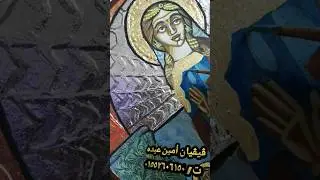 In progress...saint Vivian My design in new coptic icons style on wood & egg tempera
