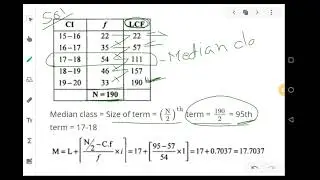 Measures of central tendancy - 17 Median