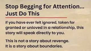 Stop Begging for Attention... Do This | ⭐️ English Listening & Speaking Practice With Story Reading