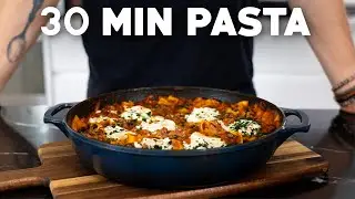 Cheesiest No Oven Lasagna - One Pot Recipe