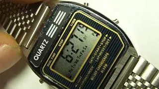 Vintage Digital Melody Alarm Quartz Watch Yellow Rose Of Texas
