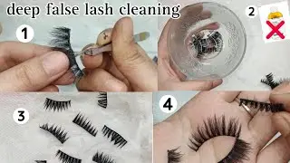 how to clean false lashes easily || dry and wet method to clean lashes #falselashescleaning#