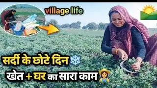 🌄सर्दियों के छोटे दिन और 🌺अनगिनत काम कैसे करती हूं|गांव🤷की हाउसवाइफ की भाग दौड़ भरी लाइफ#villagevlog