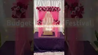 Elegant Ganpati Decoration with Wooden Stand & Artificial Flowers | Easy DIY Idea