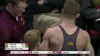 2018 NCAA Wrestling 165lbs: Nick Wanzek (Minnesota) dec Demetrius Romero (Utah Valley)