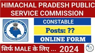 HPPSC New Update 2024🚨| Vacancies For Male Constable | Online Application Start's 🔥| Various Posts 👇