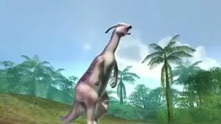 Dinosaur fight: Brachiosaur Parasaurus