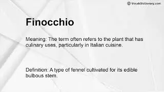Finocchio Meaning