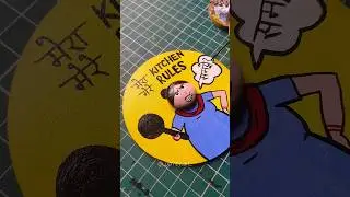 Fridge magnet 😱💛🔥 #fridgemagnets #art #painting #handmade #magnet #craft #craftideas #artist #shorts