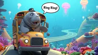 Ring Ring Manatee Bus 🐬🚌🔔 | Fantasy Song for Kids | Learn Colors and Ocean Bus Counting