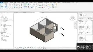 Modelling a three room house using Autodesk Revit software tool.