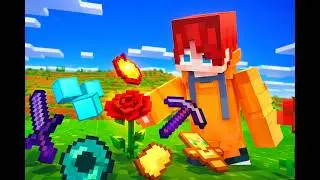 Minecraft pero Las FLORES Dropean ítems OP