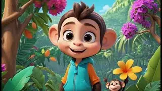 Max the Monkey Hangs on a Tree | Jungle Fun Song for Kids | Monkey Movement Rhyme for Toddlers