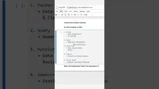 🐍 5 Must-Know Python Libraries for Data Analysts in 2025! 