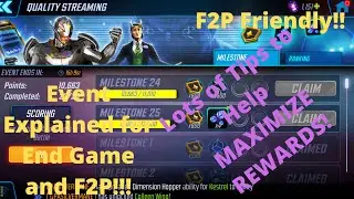 Utrons Quality Streaming Event Explained on Free To Play and End Game Act. - Marvel Strike Force!!