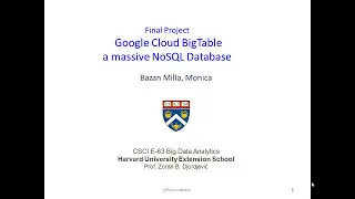 2017 Final Project – Google Cloud BigTable, a massive NoSQL Database – Summary