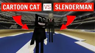 ✅ Cartoon Cat Vs. Slenderman - Minecraft PE / Bedrock