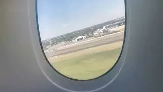Take off view from inside of aeroplane 