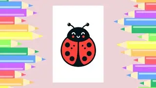 How to Draw Simple Ladybug Drawing for Kids | Easy Drawing for Kids Step By Step 