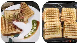 Fully loaded crispy veg cheese grilled sandwich😋#food #recipe #sandwich 