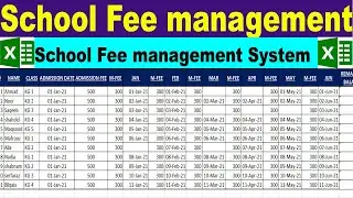 School Fee management system in Excel by learning center in Urdu/hindi