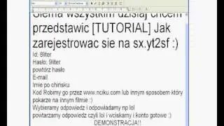 [TUTORIAL] Rejestracja na sx yt2sf